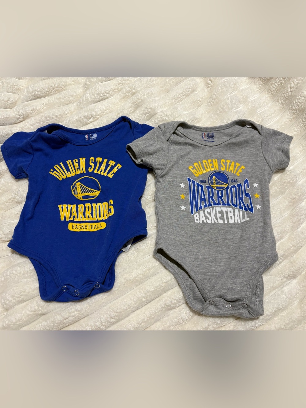 Golden State Warriors Baby Bodysuit Set - Blue & Gray